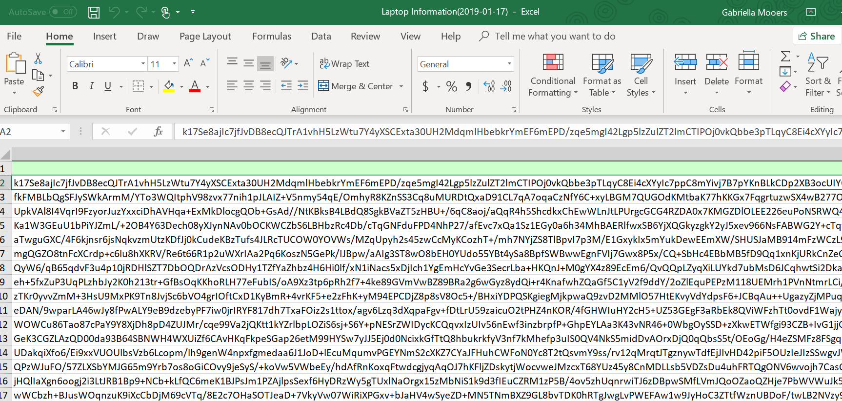 I have downloaded my submissions as Excel but the data remains encrypted